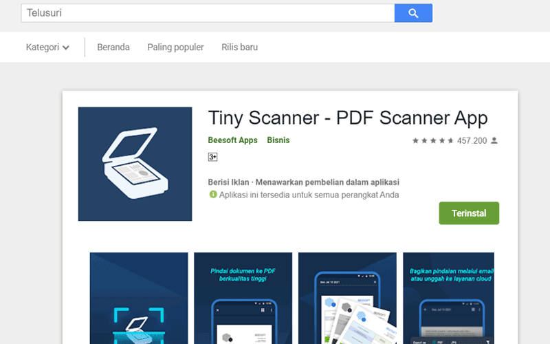 Aplikasi Tiny Scanner